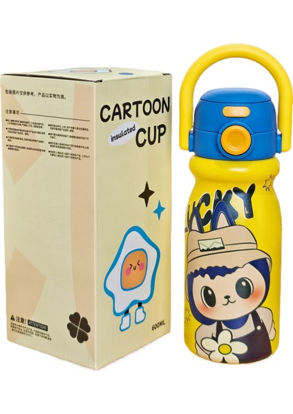 Öğrenci Su Bardağı Karikatür Taşınabilir Sevimli Çocuk Su (Yurt Dışından)