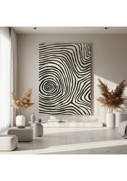 Soyut Dalga Desenli Modern Sanat Tablosu fırsatları