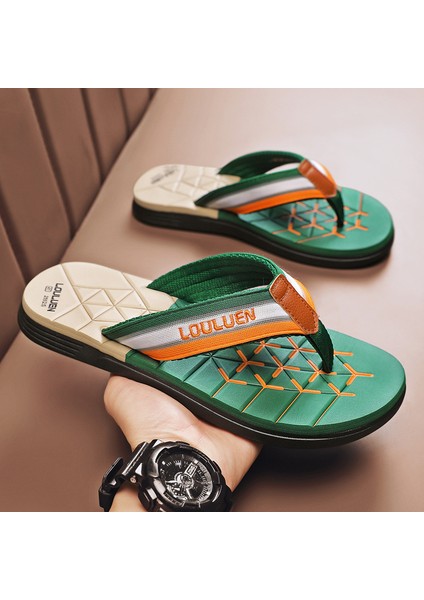 Yaz Platform Flip Flop Sandalet Erkek Terlik Kaymaz Moda Plaj Ayakkabıları (Yurt Dışından)