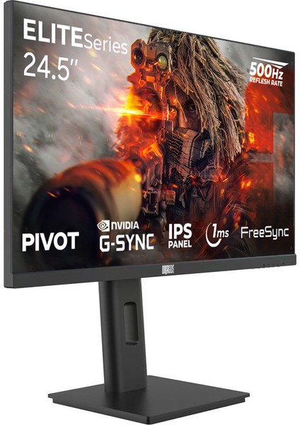 Elıteseries E245FHD500 1ms Fhd 500Hz 1920X1080 24.5" Freesync G-Sync IPS Pivot Oyuncu Monitörü fiyatları