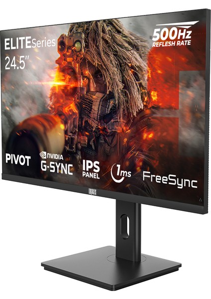 Elıteseries E245FHD500 1ms Fhd 500Hz 1920X1080 24.5" Freesync G-Sync IPS Pivot Oyuncu Monitörü modelleri