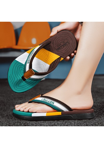 Yaz Platform Flip Flop Sandalet Erkek Terlik Kaymaz Moda Plaj Ayakkabıları (Yurt Dışından)