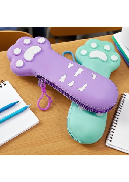 Kedi Pençesi Silikon Büyük Kapasiteli Kalem Kırtasiye Kutusu (Yurt Dışından) modelleri