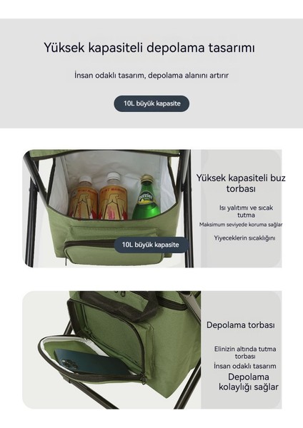 Taşınabilir Açık Katlanır Sandalye Dinlenme Sandalye Kamp Balıkçılık Koltuğu Buz Paketleri ile (Yurt Dışından) modelleri