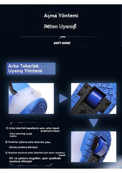Çocuk Paten Yürüyüş Ayakkabıları, Tekerlekli Paten, Spor Patenleri (Yurt Dışından) fırsatları