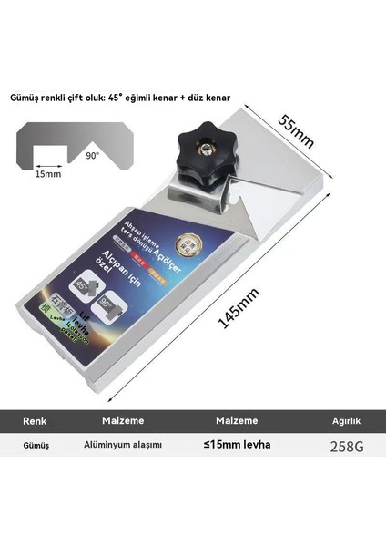 Ağaç Işleme Köşe Makinesi 45 Derece Düzeltme Köşe Alçı Levha Dik Açılı Sekiz Dikiş Akustik Panel Manuel Köşe Düzeltme Makinesi (Yurt Dışından)