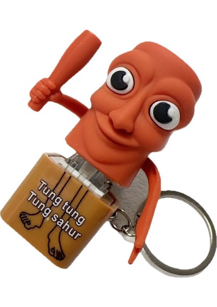 Shan Hai Jing Tungtungtung Sahur Anahtar Tutucu Üçlü Set, Işıklı ve Sesli Ahşap Çubuklu Figür (Yurt Dışından)