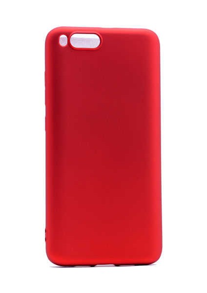 - Xiaomi Mi 6 - Kılıf Mat Soft Premier Silikon Kapak - Kırmızı - T1677