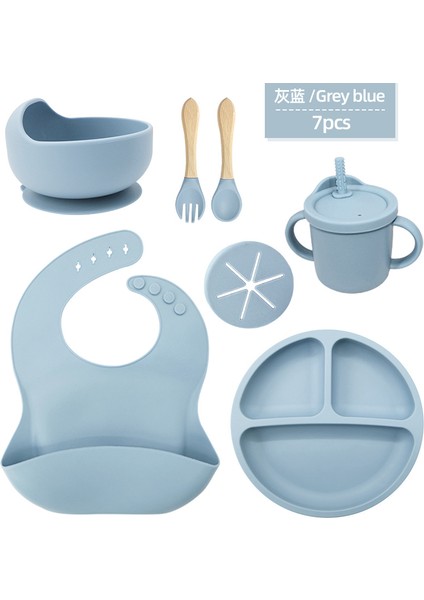 Bebek Silikon Tabak ve Çatal Kaşık Seti Altı Parça (Yurt Dışından)