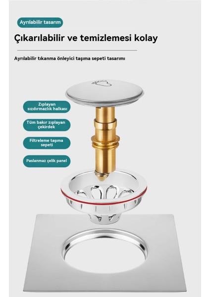 304 Paslanmaz Çelik Zıplama Zemin Drenaj Banyo Ayak Zemin Drenaj Kapağı Drenaj Huni (Yurt Dışından) indirimleri