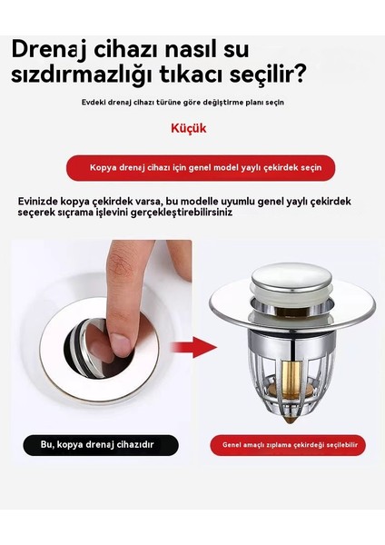 Lavabo Sızıntı Tıpası Basma Tipi Sıçrama Çekirdek Koku Önleyici Huni Filtre Drenaj Evrensel Tip (Yurt Dışından) fırsatları