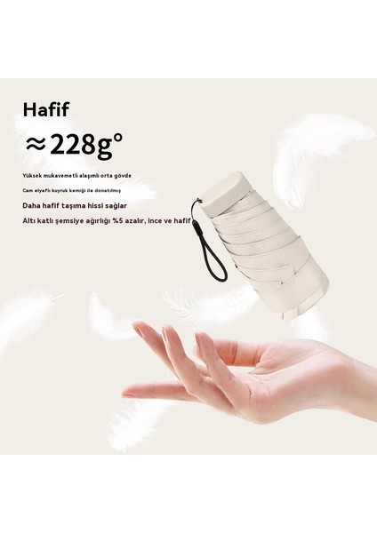Mini Kompakt Taşınabilir Güneş Koruyucu Şemsiye Çift Amaçlı Uv Koruyucu Kapsül Şemsiye (Yurt Dışından) fırsatları