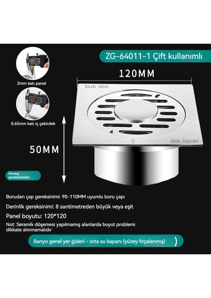 Banyo Zemin Drenajı, Çamaşır Makinesi Drenajı, Çift Amaçlı Koku Önleyici Zemin Drenajı, Su Filtresi Huni (Yurt Dışından)