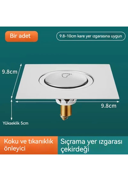 Lavabo Sızıntı Tıpası Basma Tipi Sıçrama Çekirdek Koku Önleyici Huni Filtre Drenaj Evrensel Tip (Yurt Dışından)