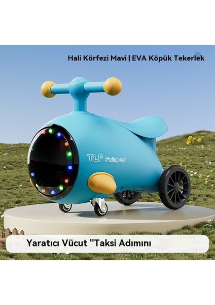 Çocuk Küçük Uçak Yo-Yo Arabası 1-3 Yaş Çocuk Erkek ve Kız Bebek Scooter Bükülmüş Araba (Yurt Dışından)