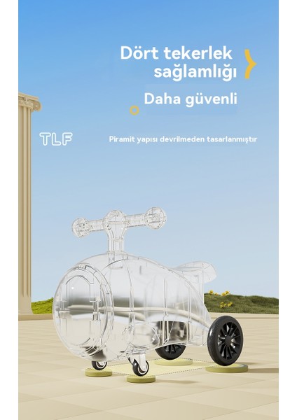 Çocuk Küçük Uçak Yo-Yo Arabası 1-3 Yaş Çocuk Erkek ve Kız Bebek Scooter Bükülmüş Araba (Yurt Dışından) fırsatları