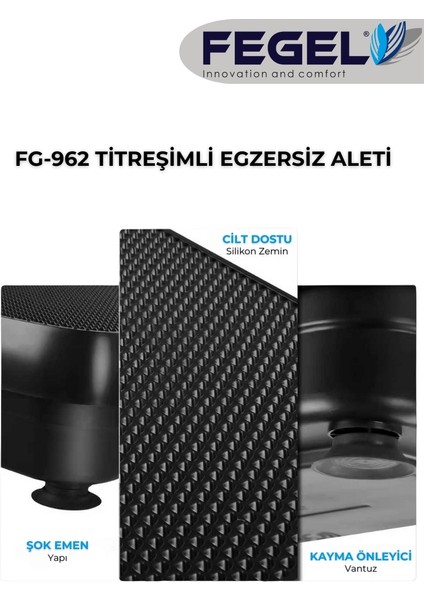 FG-962 Titreşimli Spor ve Egzersiz Aleti – 99 Kademe, Uzaktan Kumandalı, Direnç BANTLI,120 kg fırsatları