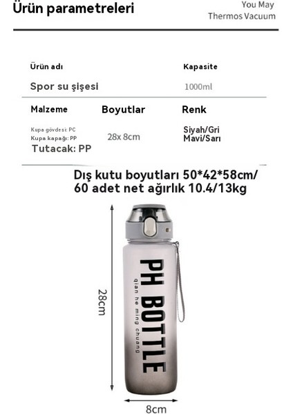 Yüksek Değerli Taşınabilir Su Isıtıcısı Gradyan Mat Mat 1000ML Spor Su Bardağı (Yurt Dışından) fiyatları