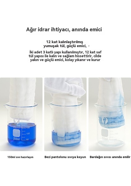 Bebek Yıkanabilir Pamuklu Gazlı Bez Bebek Bezi Yan Sızıntı Bebek Bezi PANTOLON5PCS Önleme (Yurt Dışından) modelleri