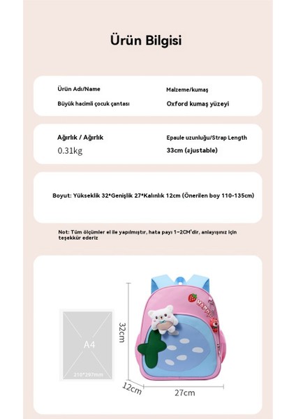 Çocuk Sırt Çantası 3-6 Yaş Okul Çantası (Yurt Dışından) indirimleri