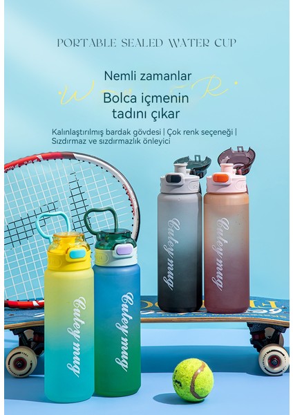 Degrade Renk Büyük Kapasiteli Fitness Su Isıtıcısı Yaz Taşınabilir Su Bardağı (Yurt Dışından) fiyatları