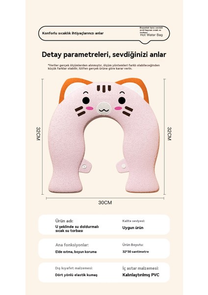 Servikal Boyun Için Özel Su Doldurulmuş U Şekilli Sıcak Su Torbası (Yurt Dışından) indirimleri