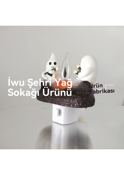 Cadılar Bayramı Hayalet Kamp Ateşi Yanıp Sönen Dekoratif Gece Lambası (Yurt Dışından) fırsatları