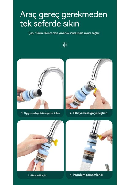 360 Derece Döner Filtre Musluğu (Yurt Dışından) modelleri