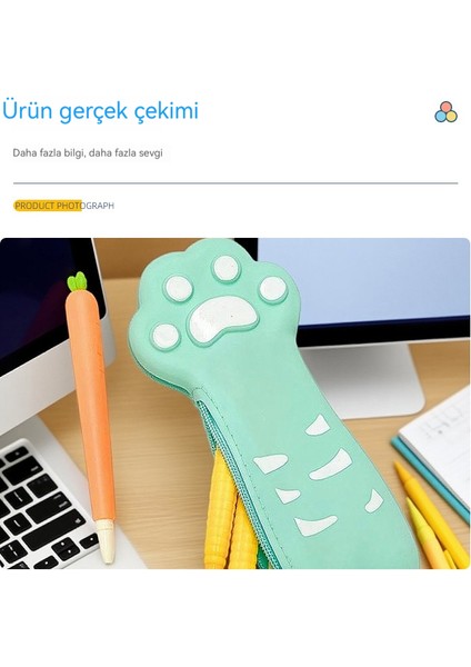 Kedi Pençesi Silikon Büyük Kapasiteli Kalem Kırtasiye Kutusu (Yurt Dışından) fiyatları