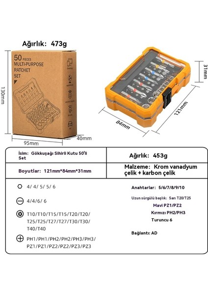 Çok Fonksiyonlu 50 Adet Ev Aletleri Tornavida Seti (Yurt Dışından) indirimleri