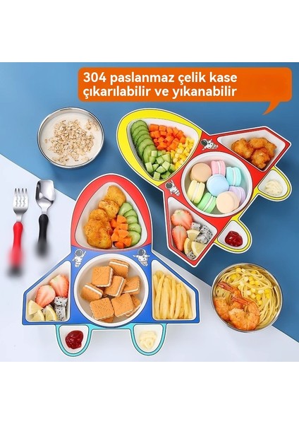 Anaokulu Çocuklar 304 Paslanmaz Çelik Bölmeli Yemek (Yurt Dışından) indirimleri
