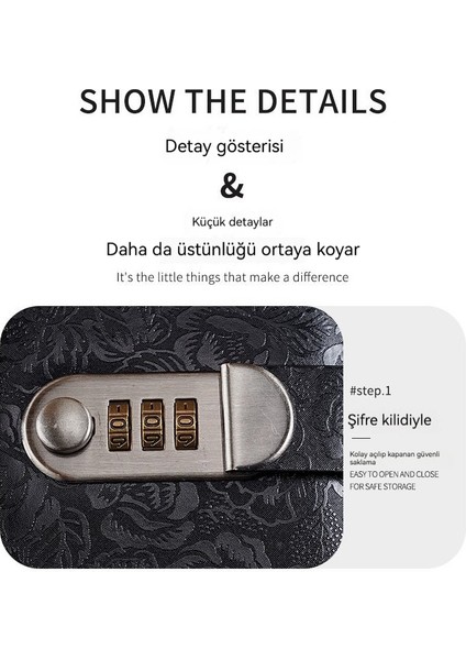 Şifreli Kilitli Büyük Kapasiteli Saklama Defteri (Yurt Dışından) fırsatları