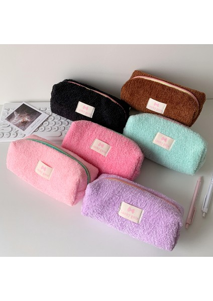 Düz Renk Peluş Büyük Kapasiteli Kırtasiye Saklama Çantası (Yurt Dışından) fırsatları