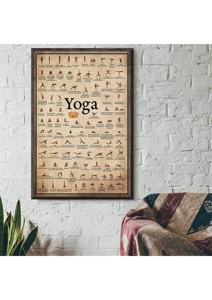 Ashtanga Yoga Pozu Tablosu Tuval Baskı Vintage Spor Salonu Egzersiz Poster Duvar Sanatı Oturma Odası Dekorasyonu Için (Yurt Dışından) fiyatları