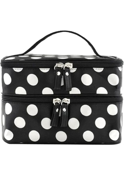 Büyük Kapasiteli Kozmetik Çantası Çift Katmanlı Fermuarlı Kadın Makyaj Çantaları Taşınabilir Seyahat Tuvalet Malzemeleri Düzenleyici (Yurt Dışından) fiyatları