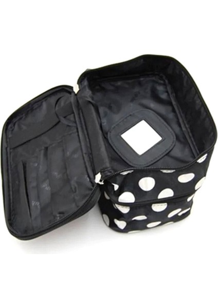 Büyük Kapasiteli Kozmetik Çantası Çift Katmanlı Fermuarlı Kadın Makyaj Çantaları Taşınabilir Seyahat Tuvalet Malzemeleri Düzenleyici (Yurt Dışından) indirimleri