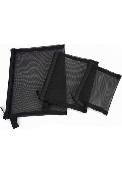 Fermuarlı File Çantalar, 3'lü Paket (K/o/b), Güzellik Makyaj Kozmetik Aksesuarları Düzenleyici, Seyahat Tuvalet Malzemeleri Seti Saklama Kesesi, Siyah (Yurt Dışından) fiyatları