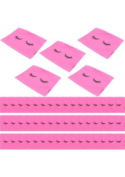 50 Adet Kirpik Bakım Çantası Plastik Makyaj Çantası Tuvalet Çantası Fermuarlı Kozmetik Seyahat Çantası (Yurt Dışından) modelleri