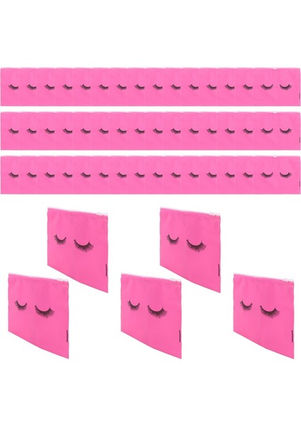 50 Adet Kirpik Bakım Çantası Plastik Makyaj Çantası Tuvalet Çantası Fermuarlı Kozmetik Seyahat Çantası (Yurt Dışından) fırsatları