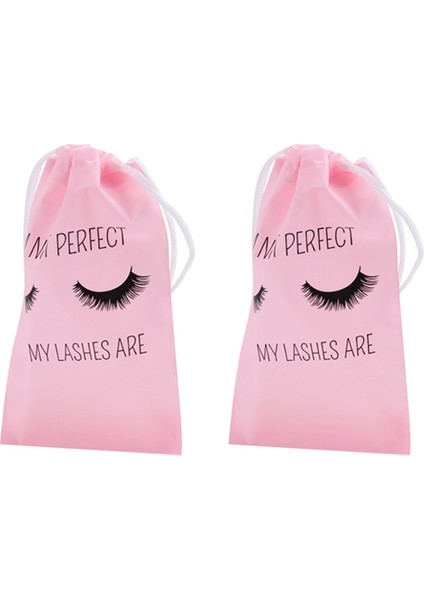 50 Adet Çanta Kirpik Ambalajı Plastik Makyaj Çantası Taşınabilir Tuvalet Çantası Kadınlar Için Siyah Bağcıklı (Yurt Dışından) fiyatları