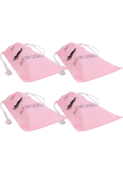 50 Adet Çanta Kirpik Ambalajı Plastik Makyaj Çantası Taşınabilir Tuvalet Çantası Kadınlar Için Siyah Bağcıklı (Yurt Dışından) modelleri