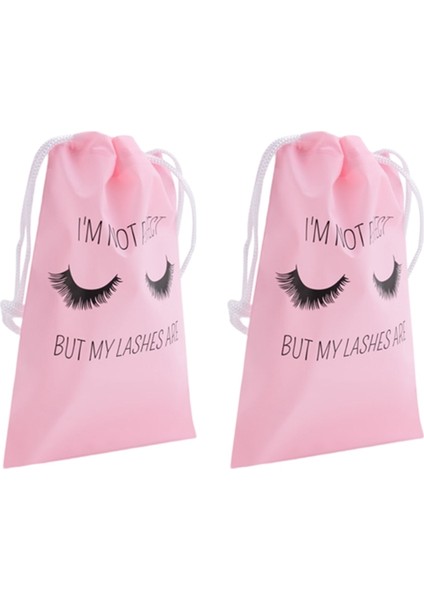 50 Adet Çanta Kirpik Ambalajı Plastik Makyaj Çantası Taşınabilir Tuvalet Çantası Kadınlar Için Siyah Bağcıklı (Yurt Dışından) fırsatları