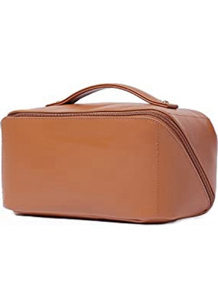 Seyahat Makyaj Çantası, Su Geçirmez Taşınabilir Kese, Açık Düz Tuvalet Çantası, Makyaj Düzenleyici, Bölücü ve Saplı (Siyah) (Yurt Dışından) fiyatları