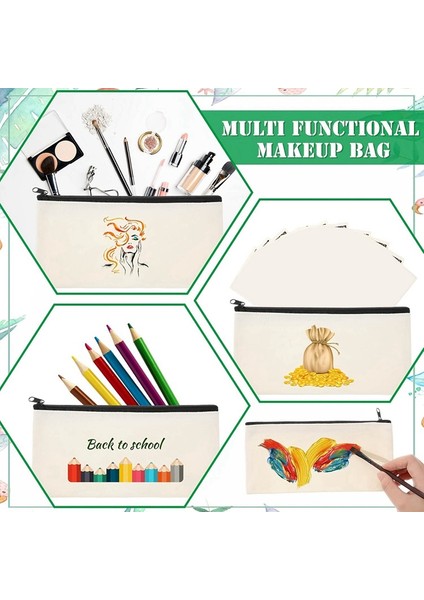 Kendin Yap Süblimasyon Boşlukları Ürün Setleri Süblimasyon Kiti Yeni Başlayanlar Için Transfer El Sanatları Süblimasyon Tuval Makyaj Çantası Dahil (Yurt Dışından) modelleri