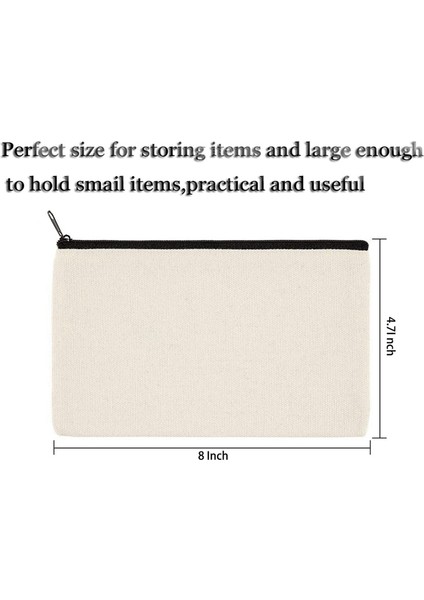 100 Adet Boş Kendin Yap El Sanatları Çantası Kanvas Fermuarlı Kalem Kutusu Makyaj Çantaları Kese Kanvas Çanta Çok Amaçlı Seyahat Tuvalet Çantası (Yurt Dışından) modelleri