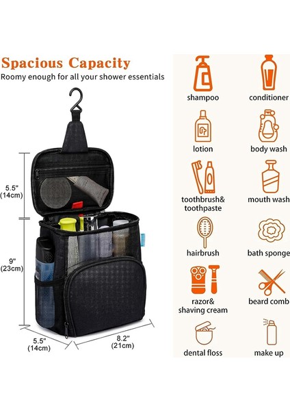 Taşınabilir Duş, Üniversite Yurt Odası Temel Malzemeleri Banyo Çantası, Metal Kancalı Hızlı Kuruyan, Seyahat Duş Çantası (Yurt Dışından) modelleri
