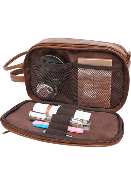 Kadınlar ve Erkekler Için Çok Cepli Tuvalet Çantası Seyahat Makyaj Çantası Su Geçirmez Askılı Çanta Kozmetik Makyaj Düzenleyici Çanta Siyah (Yurt Dışından) fiyatları