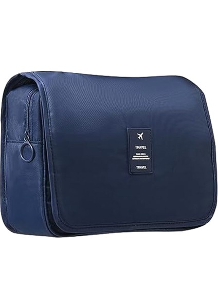 Askılı Tuvalet Çantası, Tuvalet Çantası, Su Geçirmez Büyük Kapasiteli Seyahat Boyu Tuvalet Malzemeleri, Makyaj Düzenleyici Çanta Lacivert (Yurt Dışından)