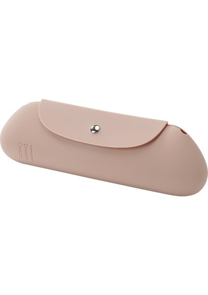 Silikon Makyaj Fırçası Tutucu Seyahat Kozmetik Çantası: Yumuşak Taşınabilir Kozmetik Yüz Fırçası Tutucu Haki (Yurt Dışından)