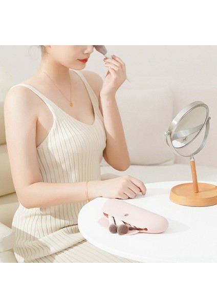 Silikon Makyaj Fırçası Tutucu Seyahat Kozmetik Çantası: Yumuşak Taşınabilir Kozmetik Yüz Fırçası Tutucu Haki (Yurt Dışından) modelleri